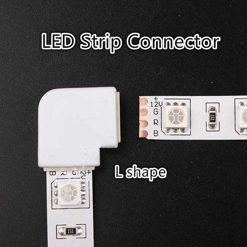 Новинка 1 шт. 4pin 10 мм Разъем ленты для 12 В 5050 RGB светодиодный без сварки припоя L