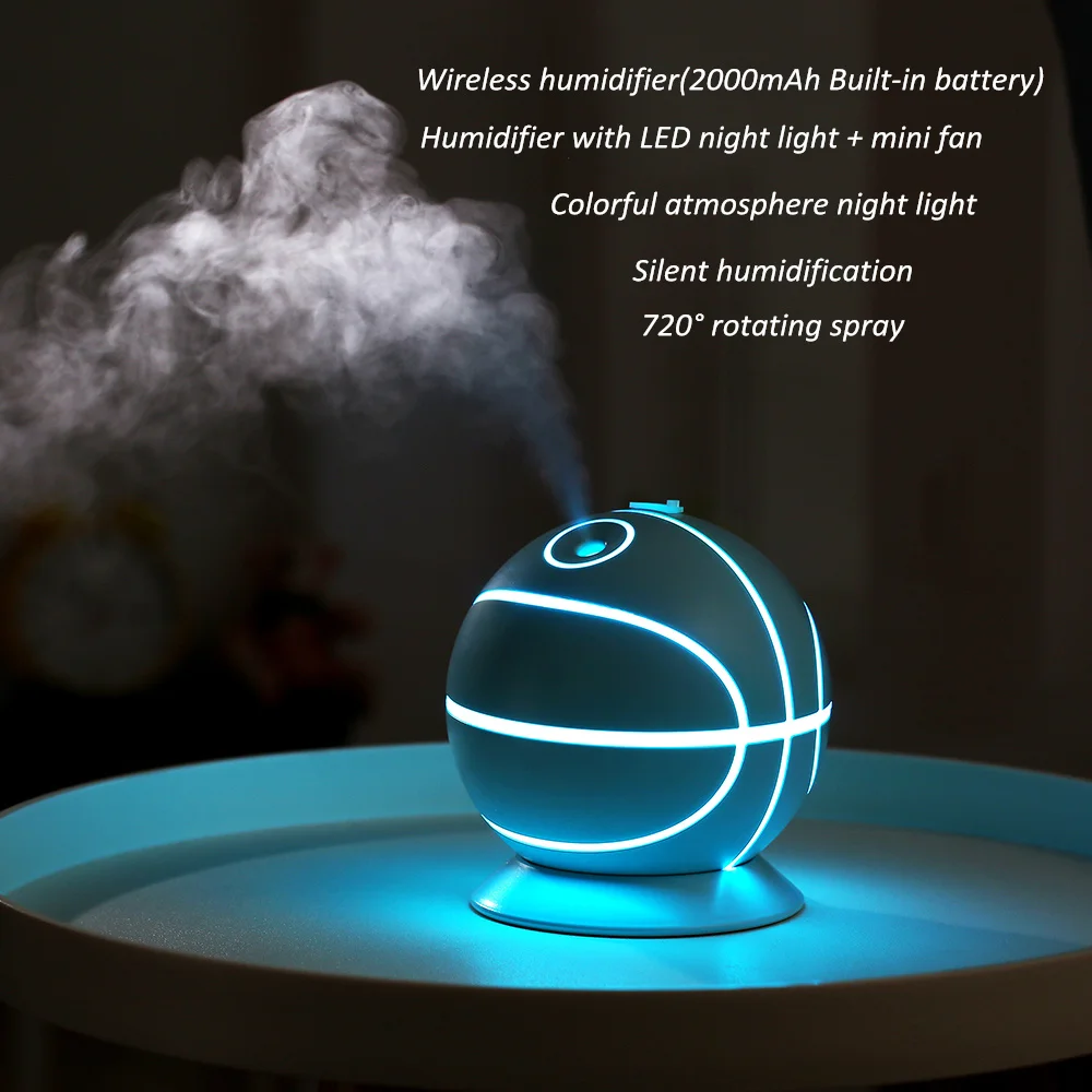 240 мл ультразвуковой увлажнитель воздуха креативный баскетбольный 3 в 1