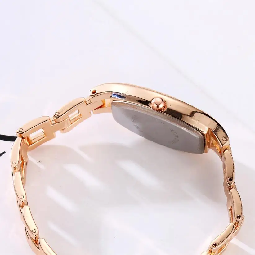 

Women Watch relogio masculino Unisex LVPAI Band Stainless Steel Rhinestone Quartz Wrist Watch Montres Femmes Bracelet Watch #D