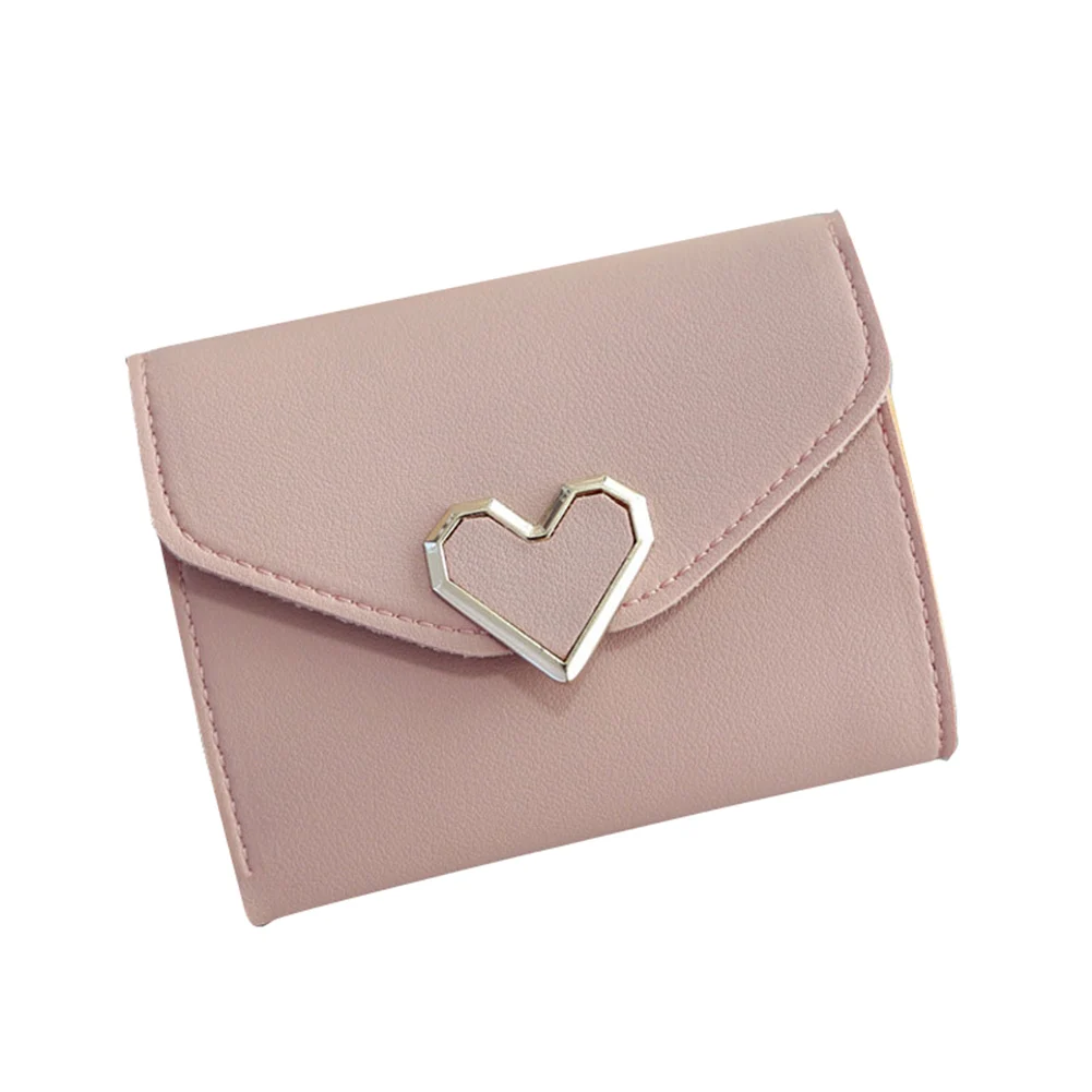 Простой Модный женский кошелек для мелочи кожаный однотонный винтажный короткий