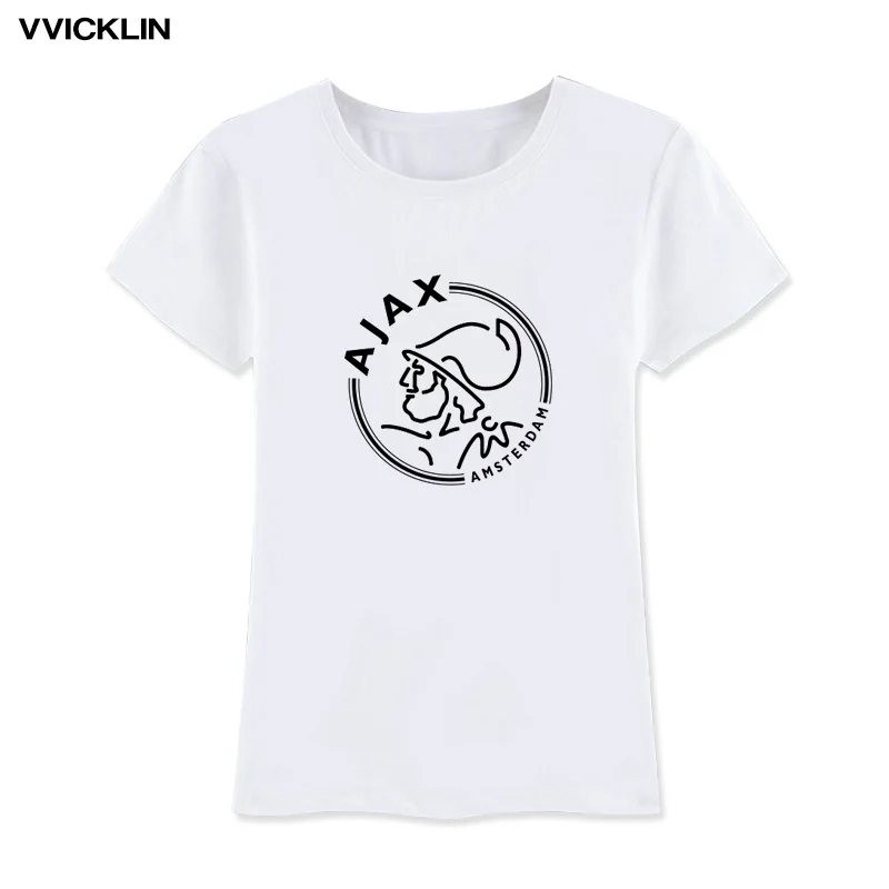 

2019 Fashion Ajax Short Sleeve T Shirts Funny Women Short Sleeve T ShirtsSummer Cotton Tee Shirts Plus Size Hip Pop Tops