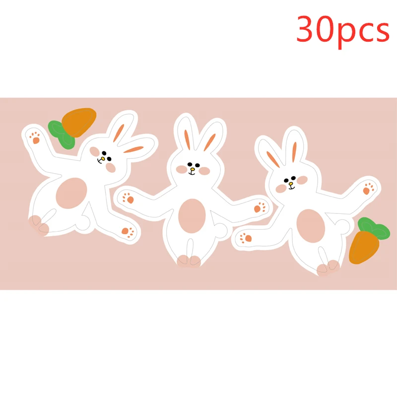 rabbit 30pcs 30 шт./лот, Мультяшные леденцы, конфета, украшение, открытка для детей, для дня рождения, для вечеринок, сделай сам, конфетная упаковка, карта для детского душа, панда, Q - Color: rabbit 30pcs