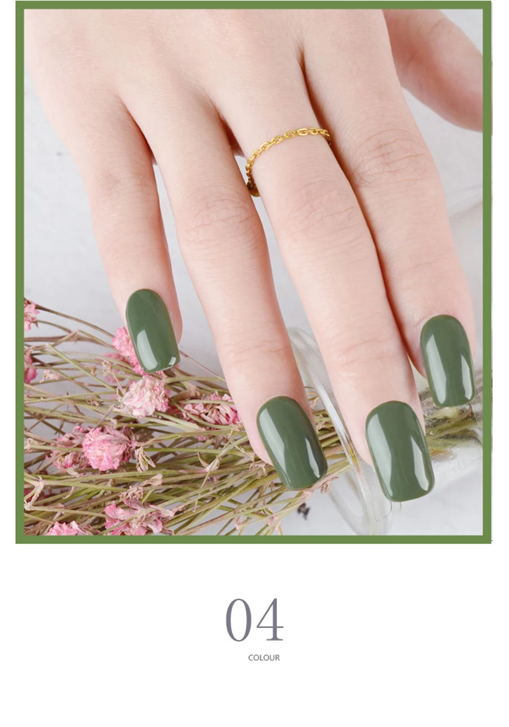 YAYOGE 10ml gel polish 6 colors Olive green series Semi Permanent Vernis top coat UV LED Gel Varnish Soak Off Nail Art Varnish