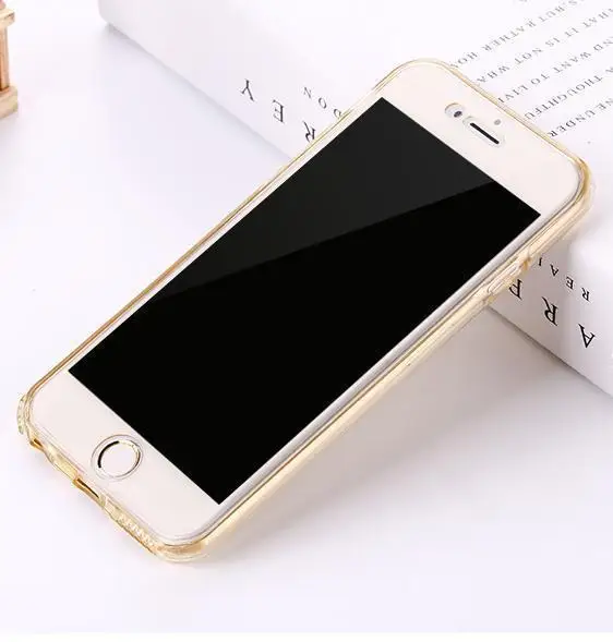 Прозрачный 360 полный защитный чехол для iPhone X 6 S 8 7 Plus из ТПУ резины силикона
