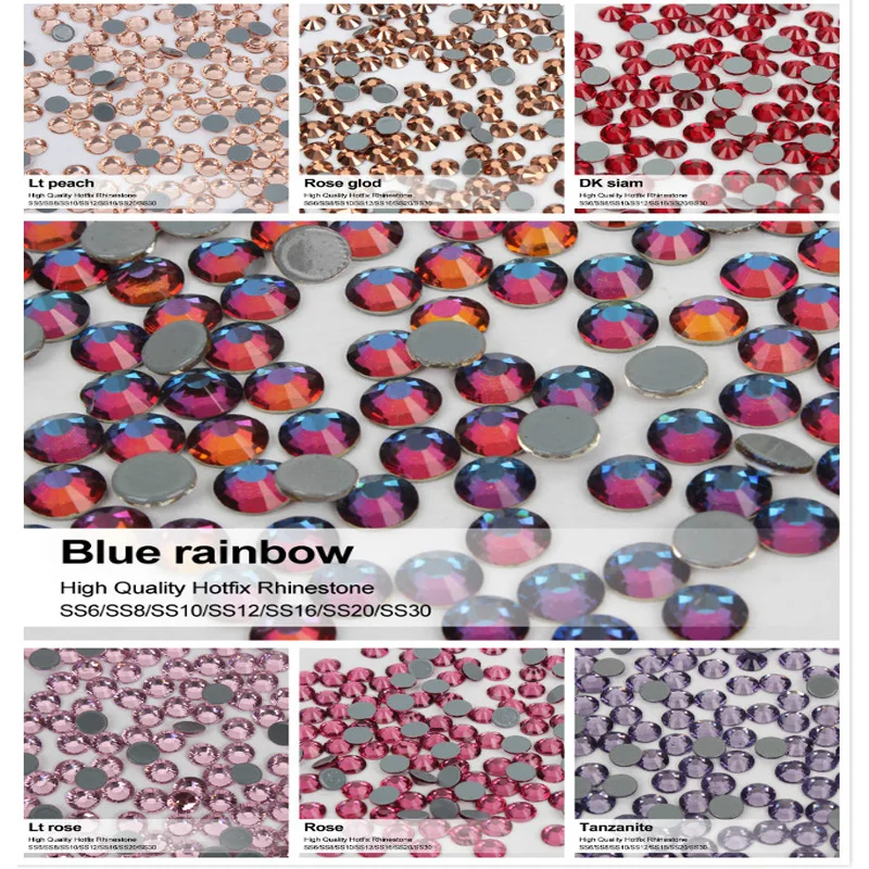 Высококачественные Стразы класса AAAAA всех размеров блестящие стразы с плоской
