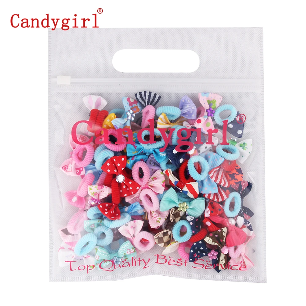 

50pcs Pet Products Dog Hair Accessories Handmade Pet Grooming Products Dog Bow Hair Little Flower Bows Small Dogs Charms Gift