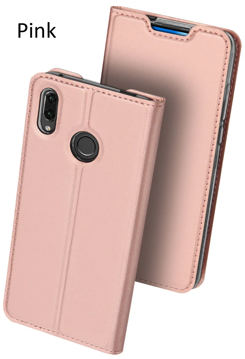 Pink DUX DUCIS чехол для huawei P Smart Z Книга Флип кожаный бумажник Coque чехол - Цвет: Pink