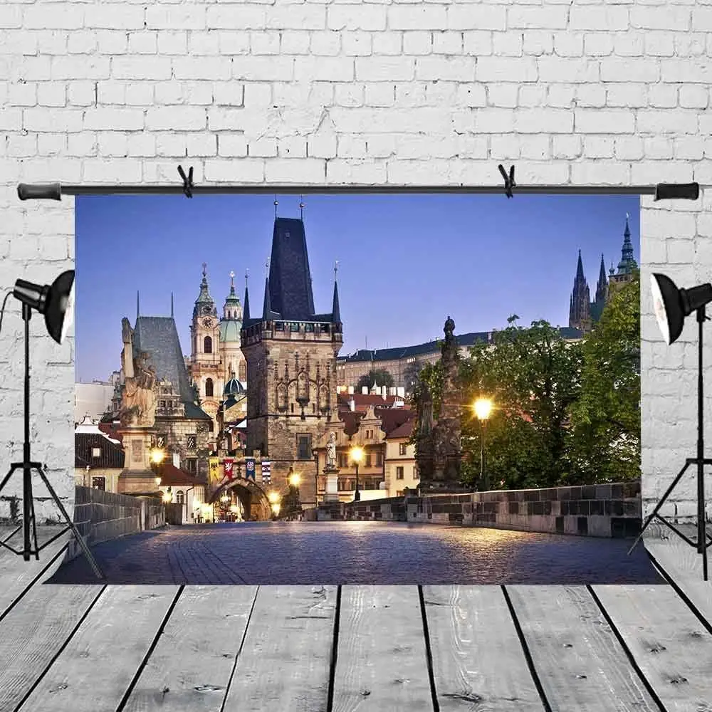 7x5ft Карлов мост фон Европа Прага фотография и Студия реквизит для фона |