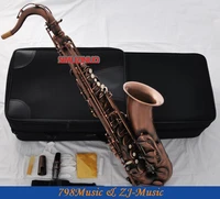 professional red antique tenor saxophone sax bb key high f saxofon with case