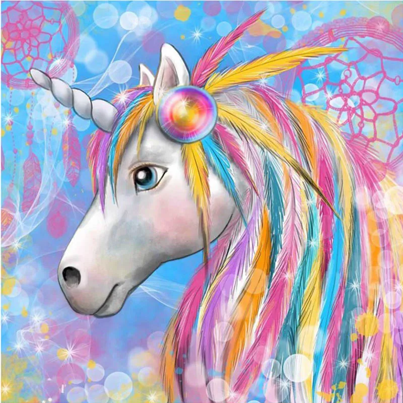 ZFXDJS010 Pegasus наборы 5D алмазная картина мультфильм Единорог Эльф девушки фото Полный Круглый дрель вышивка украшение дома мозаика вышивка крестиком - Цвет: ZFXDJS010