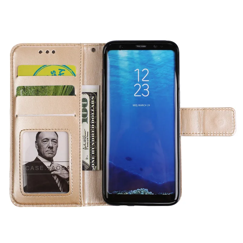 Чехол для Samsung Galaxy S8 Plus кошелек с откидной крышкой искусственная кожа магнит