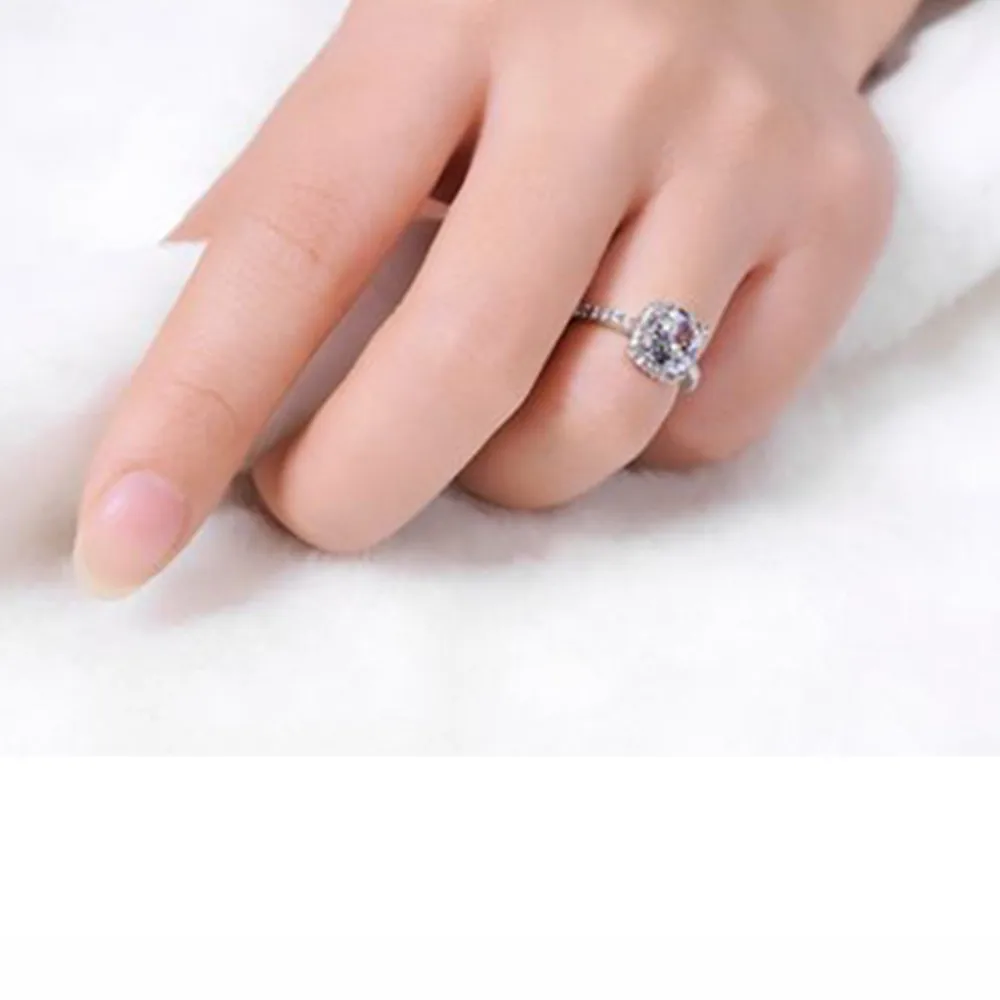 Fashion Rings Show Elegant Temperament Jewelry Womens Girls White Silver Filled Wedding Ring | Украшения и аксессуары