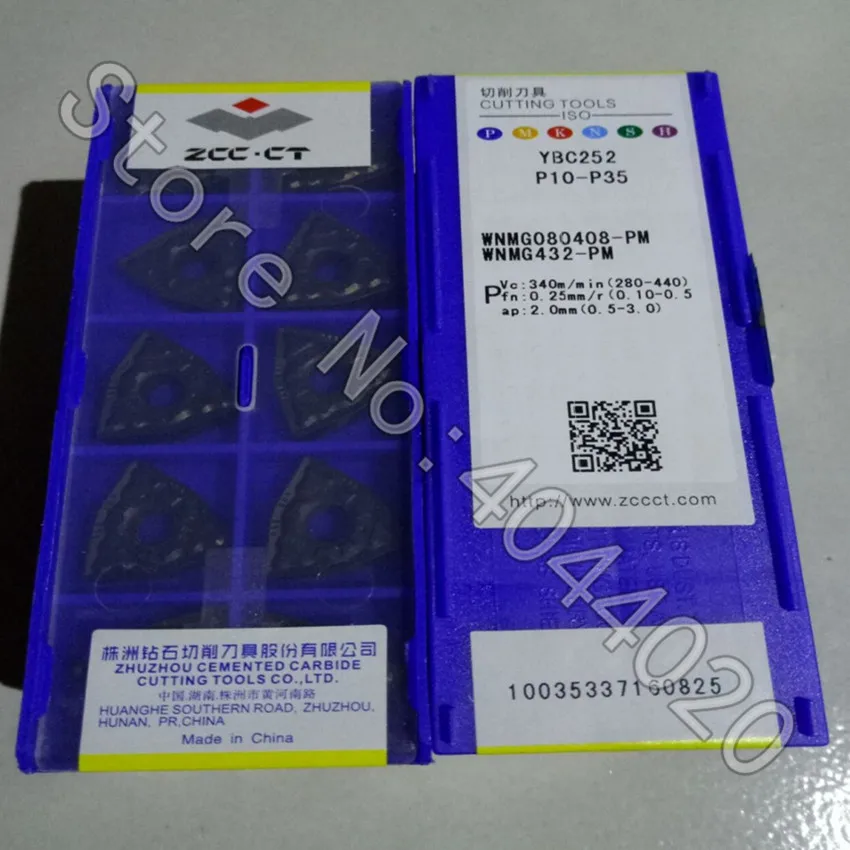 

WNMG080408-PM YBC252 WNMG432-PM YBC252 10pcs ZCC-CT carbide inserts