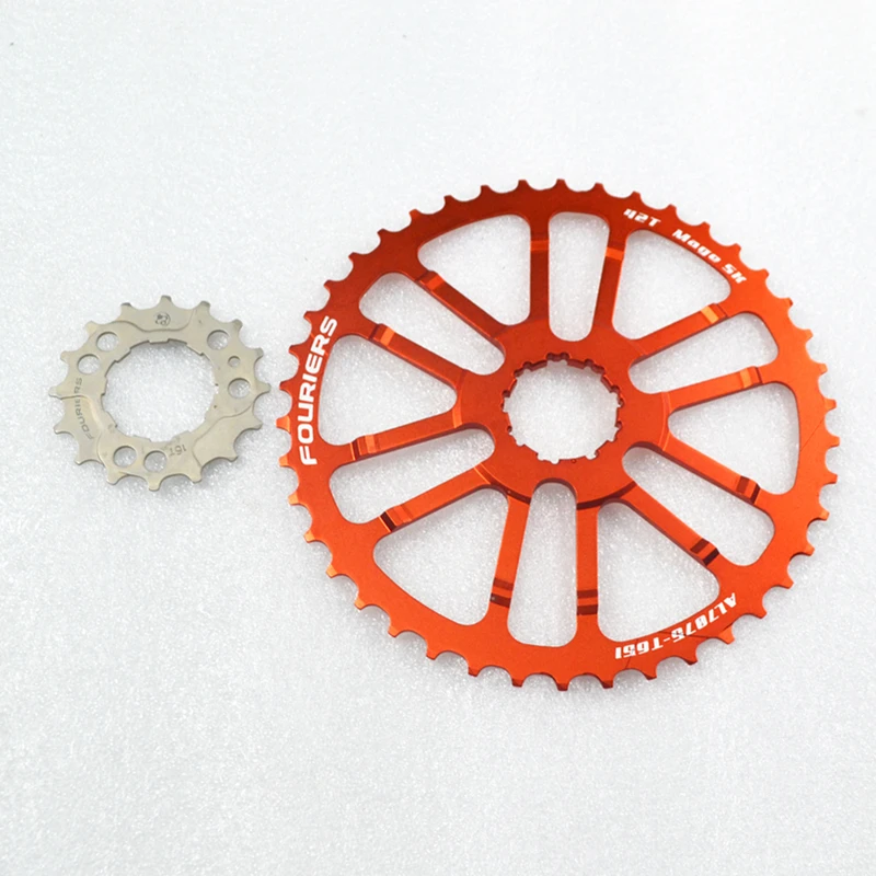 FOURIERS 10 скоростей MTB 40T 42T односкоростной задний маховик зуб слайс Горный Велосипед маховик включает 16T и длинный винт