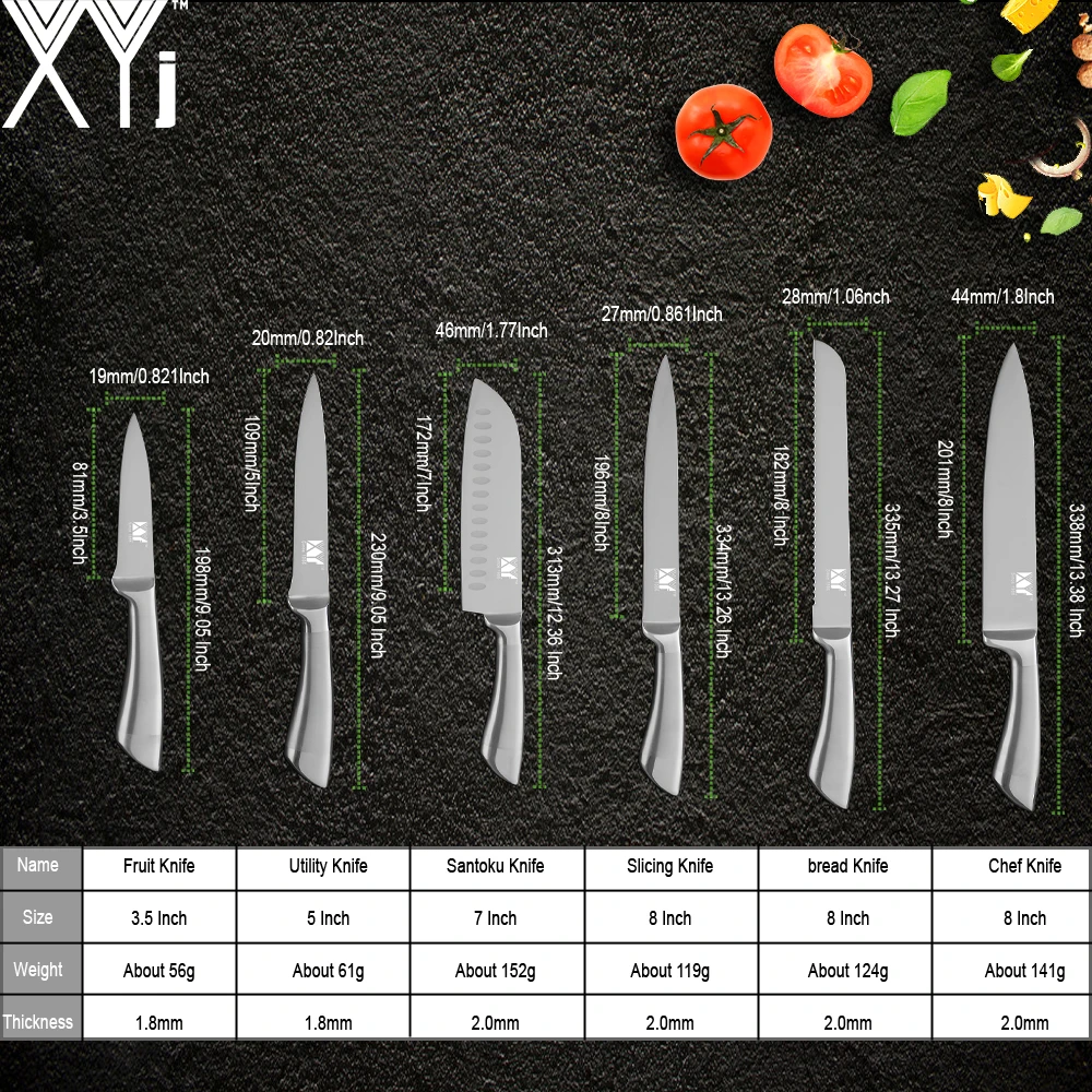 New Professional XYj 7 inch Santoku Knife Japanese Style Stainless Steel Kitchen Knives Fashion Cooking Tools Accessories | Дом и сад