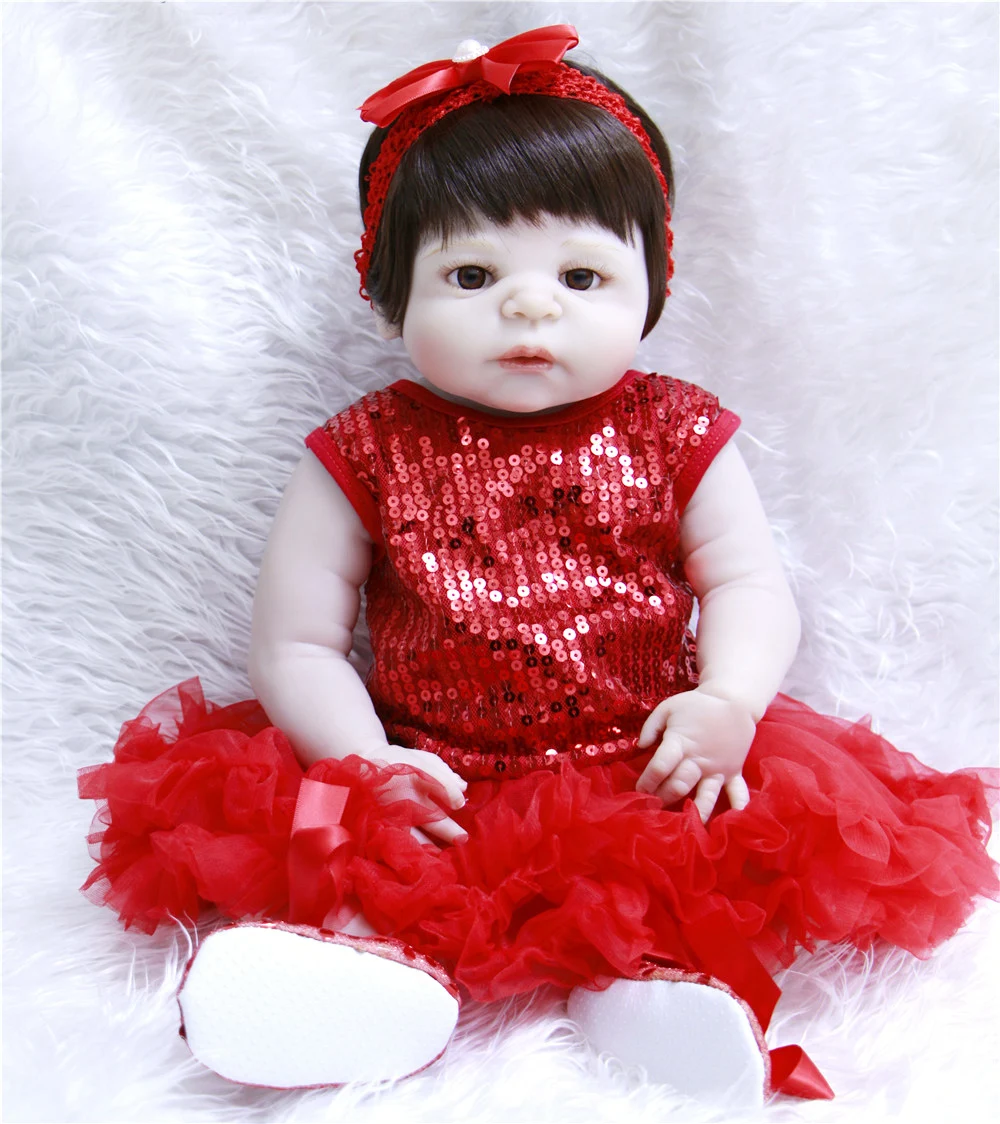 Реалистичная силиконовая кукла реборн NPK для девочек 57 см|reborn dolls|doll fashionfashion doll |