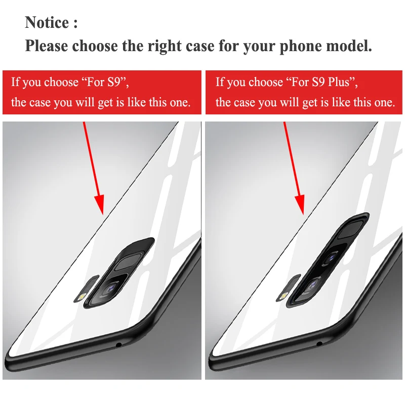 MSVII Cover For Samsung Galaxy S9 Case Slim Coque Plus Silicone Frame + Tempered Glass S 9 |