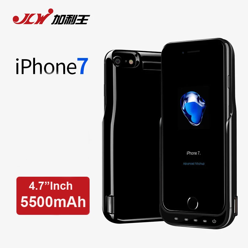 JLW 5500mAh батарея зарядное устройство чехлы для iPhone 7/6 полупакеты внешний задний