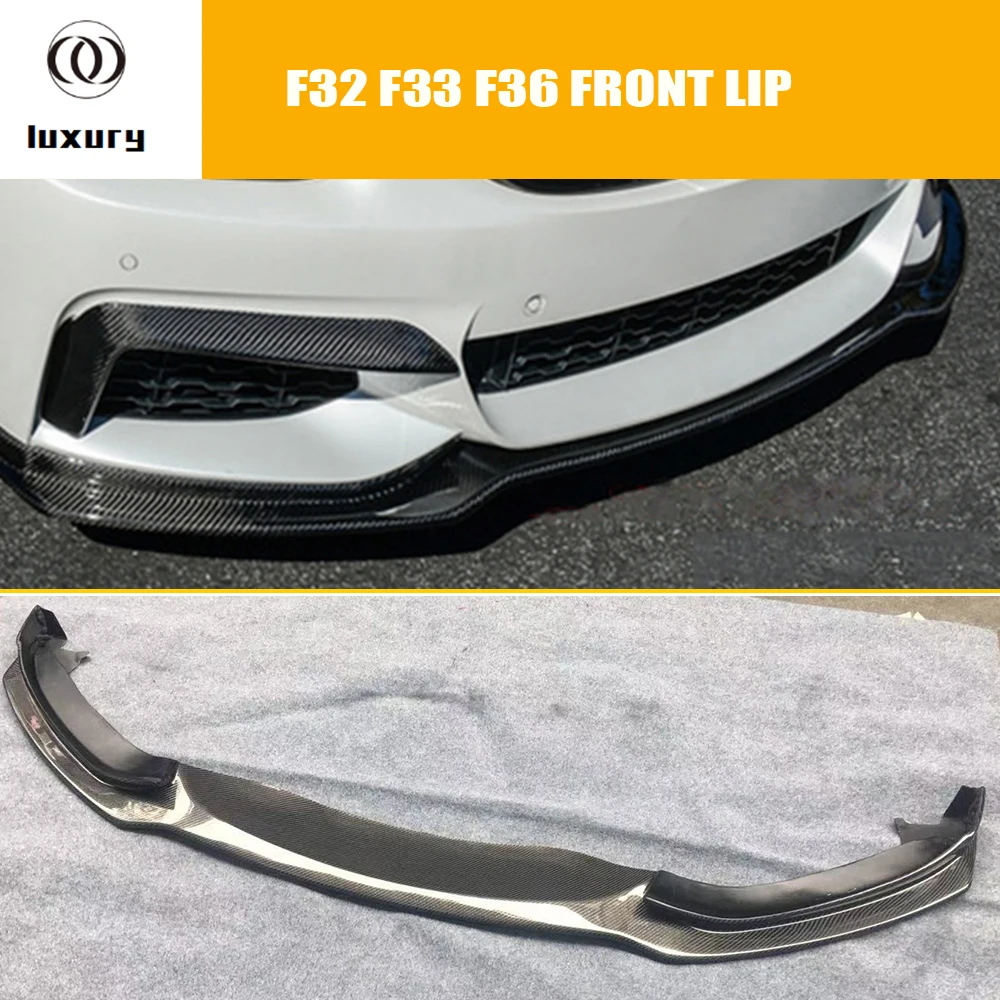 Фото Передний бампер из углеродного волокна, подбородок для BMW F32 F33 F36 420 428 435 440 с пакпосылка ами M, купе, Трансформер и гранкупе 2014- 2018 №1