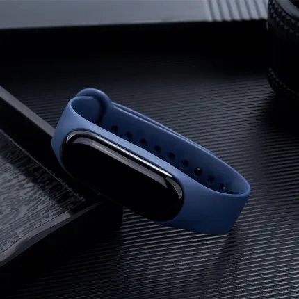 Для Xiao mi Band 4 3 ремешок для часов мягкий резиновый ремешок с пряжкой для Xiao mi Band mi 3 ремешок для часов horloges bandje - Цвет ремешка: Navy