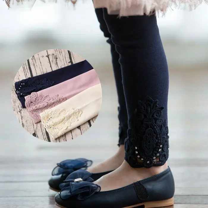 Лидер продаж леггинсы для девочек розовые бежевые детские брюки длинные