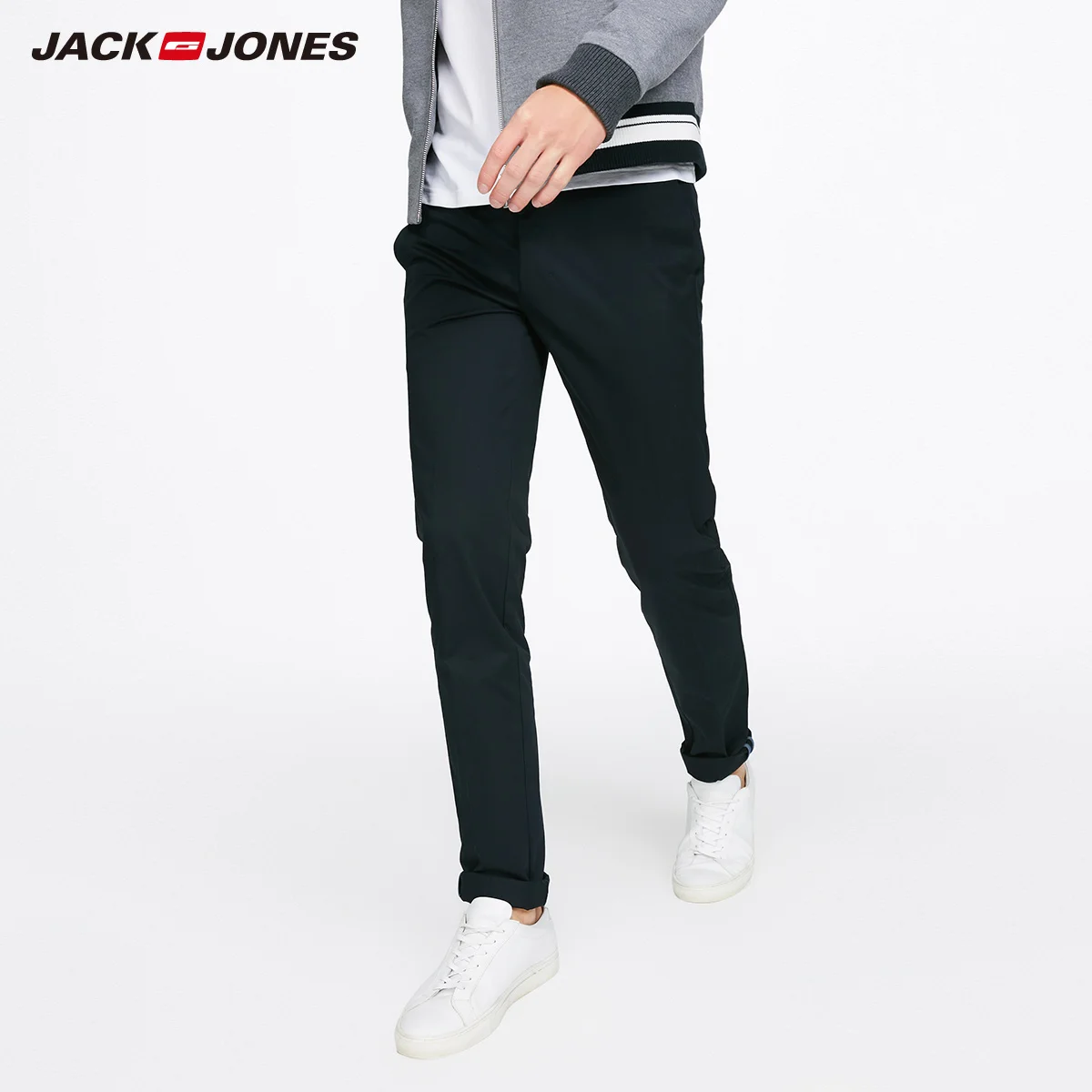 JackJones мужские Стрейчевые брюки повседневные деловые Узкие классические s 217314519 |