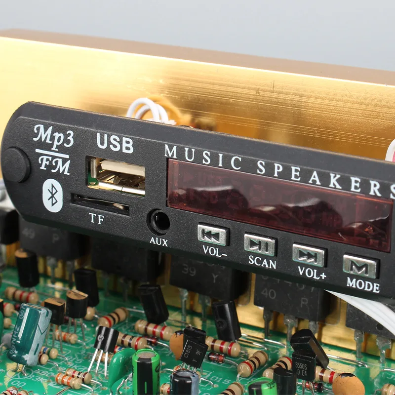 3*80 Вт Bluetooth 2,1 3 канала большой Усилитель мощности доска Многофункциональный TF \ USB \ FM \ AUX светодиодный дисплей дистанционное управление ЦАП для DIY