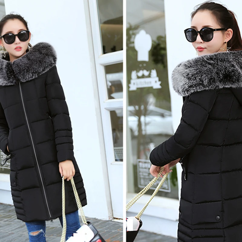 Зимняя женская теплая куртка средней длины с капюшоном WYT253 | Женская одежда