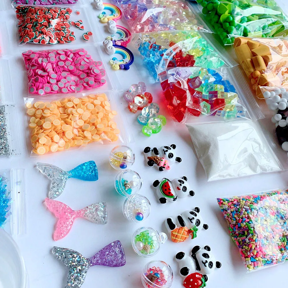 Новый 46 шт поставки слаймов комплект бусины для Подвески Slime инструменты