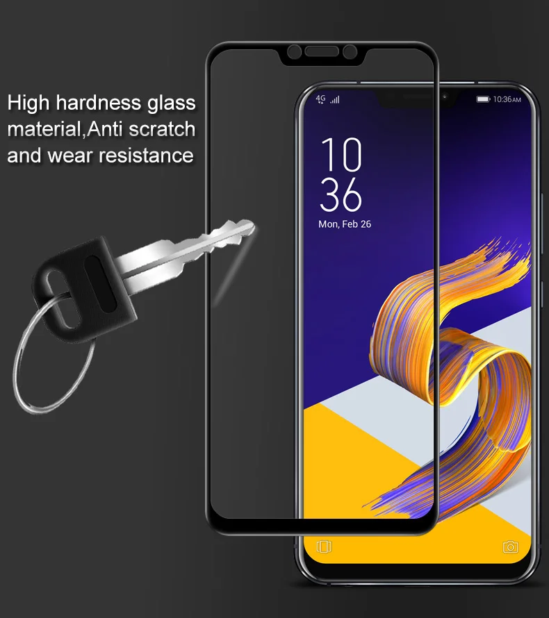 Закаленное стекло для Asus Zenfone 5 ZE620KL 2 шт. защитная пленка с закругленными краями 5z