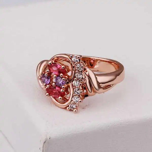 New Arrival Engagement Ring 18K Gold Plated Women Rings Made With Genuine SWA Elements Austrian Crystal Jewelry SMTPR433 | Украшения и