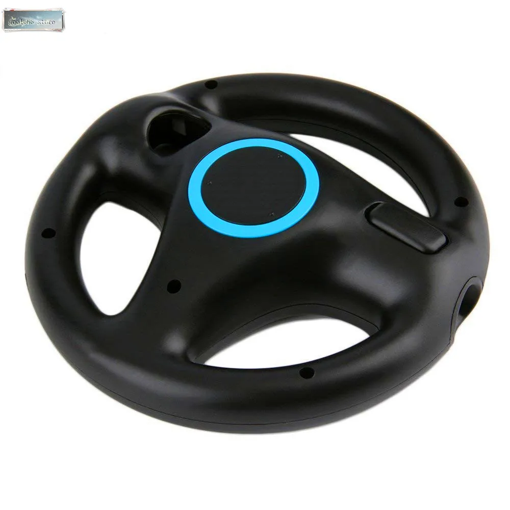 black Новинка, 6 цветов, для nintendo, для wii, игры, гоночный руль для nintendo, wii, MarioKart, пульт дистанционного управления, руль для - Color: black