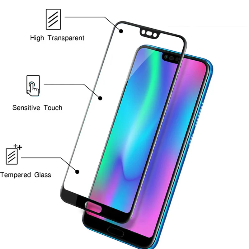 Закаленное стекло для Huawei Honor 10 Защитное Защитная пленка экрана 5 84 дюйма