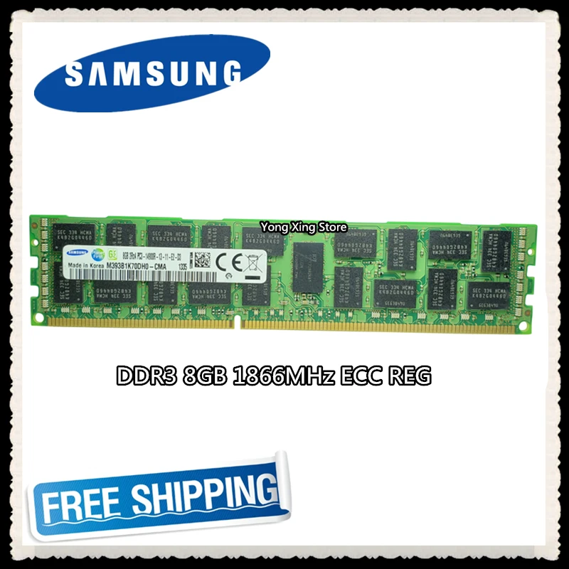 Samsung-Memoria de servidor DDR3, 8GB, 16GB, 1866MHz, ECC, REG, DDR3, PC3-14900R, RAM 14900, 8G, 2RX4, X58, X79