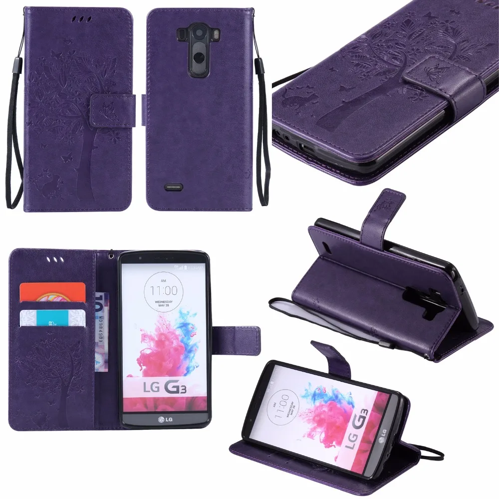 ARYIKUM PU кожаный чехол Capinha для LG G3 D855 D850 откидная подставка Магнитный чехол-кошелек