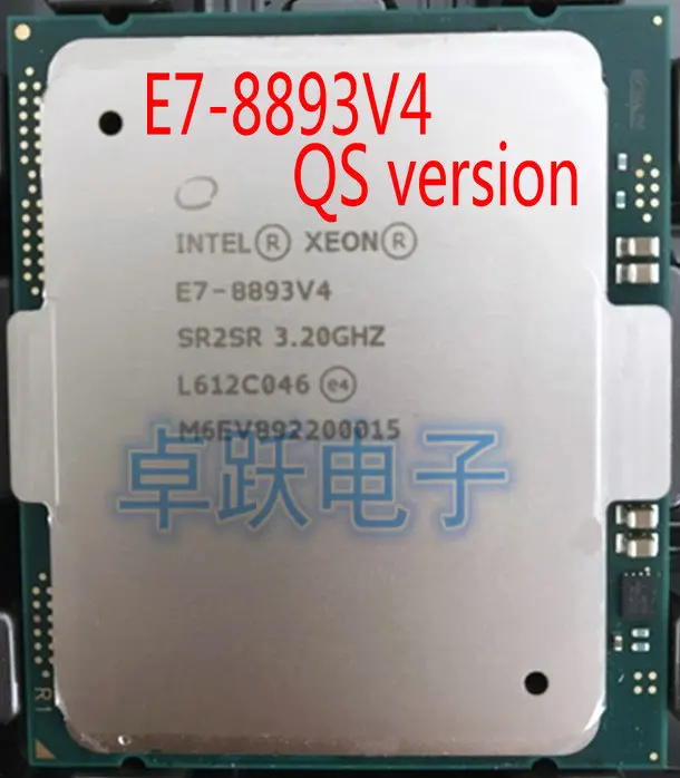 E7-8893 v4 Intel Xeon QS версия E7-8893v4 Процессор 4-ядерный 3,20 ГГц 60 Мб 14nm LGA2011-1 E7 8893v4 процессор