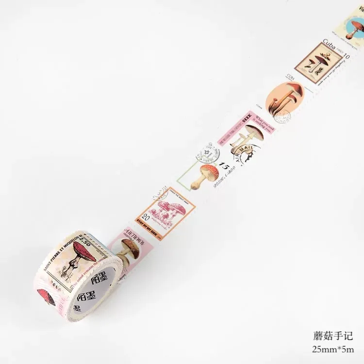 2 25 мм винтажный штамп маскирующая Васи Лента Скрапбукинг креативный DIY Bullet Journal декоративная клейкая лента уплотнение канцелярские принадлежности - Цвет: 2