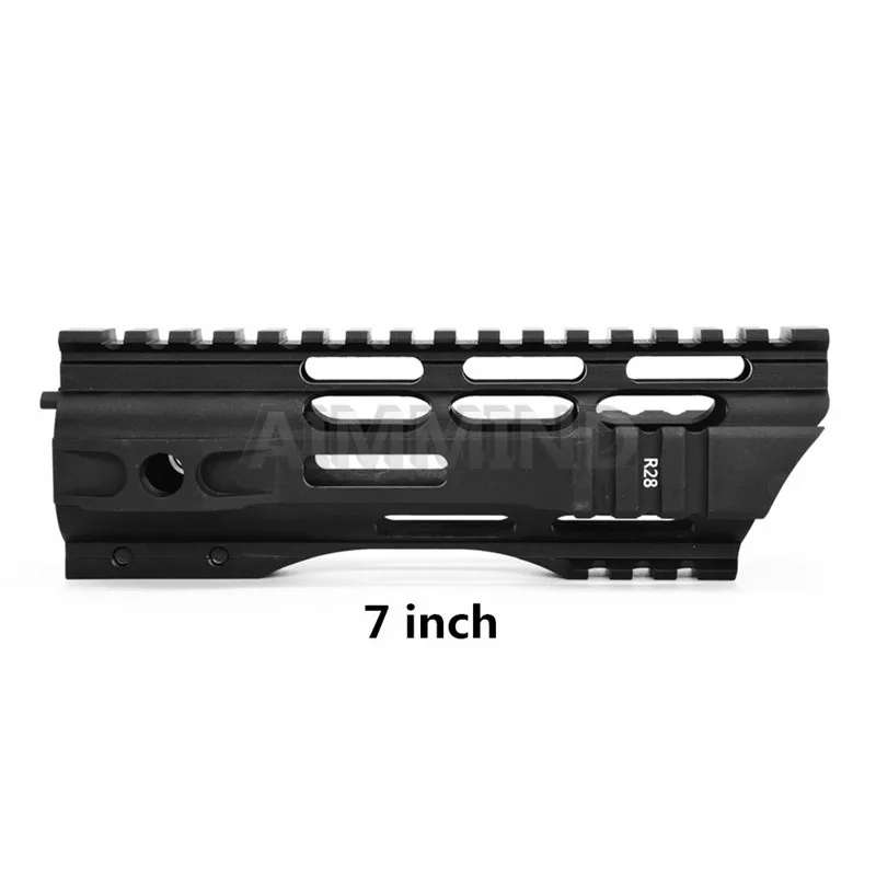 7 inch handguard 7 10 12 15 дюймов M-LOK handguard поплавок супер тонкий ar 15 Handguard Quad Rail MLOK Handguard Пикатинни для M4 M16 - Цвет: 7 inch handguard
