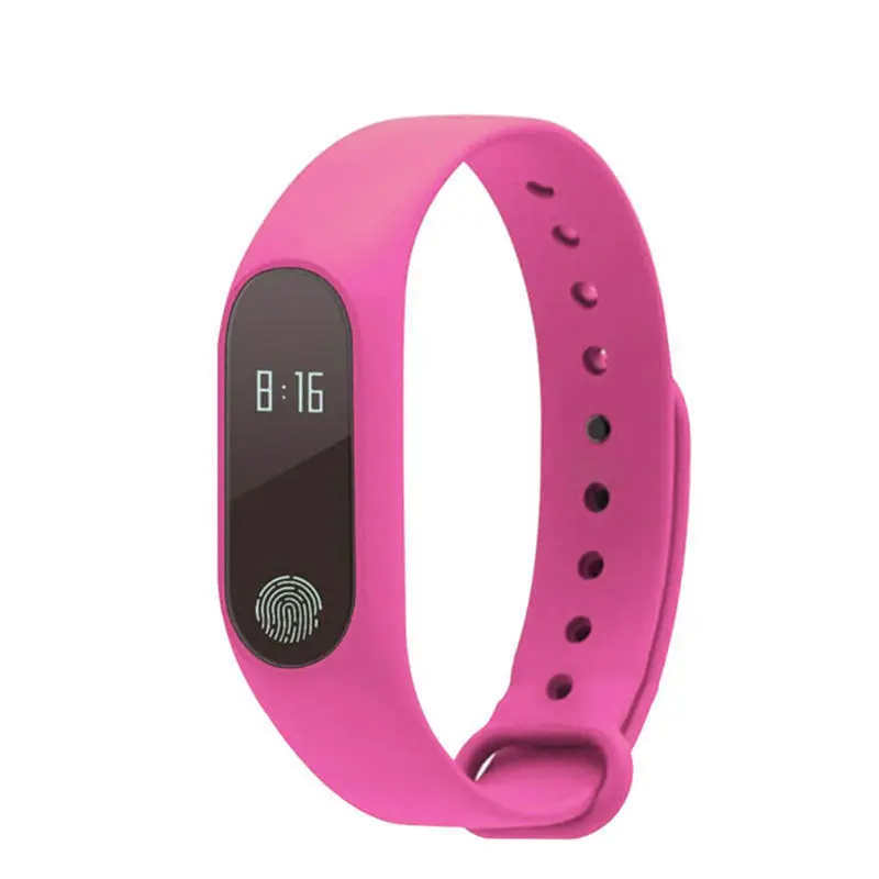 Rose Red Mi Band M2 браслет Bluetooth Смарт часы монитор сердечного ритма фитнес трекер Браслет умные часы - Цвет: Rose Red