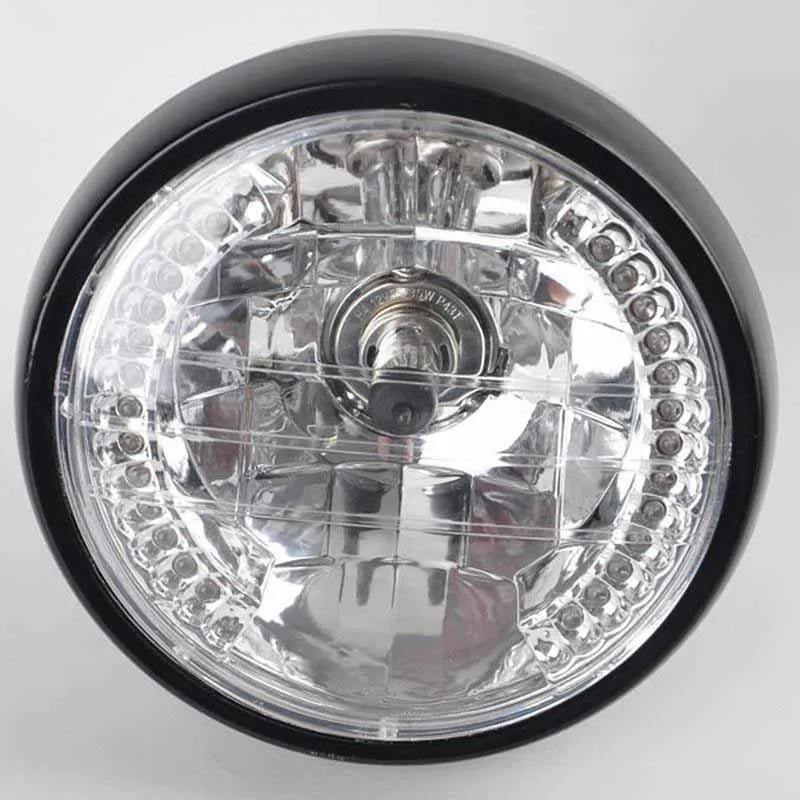 JX-LCLYL Universal 7&quot Motorcycle Headlight LED Turn Signal Light+Mount Bracket Black |
