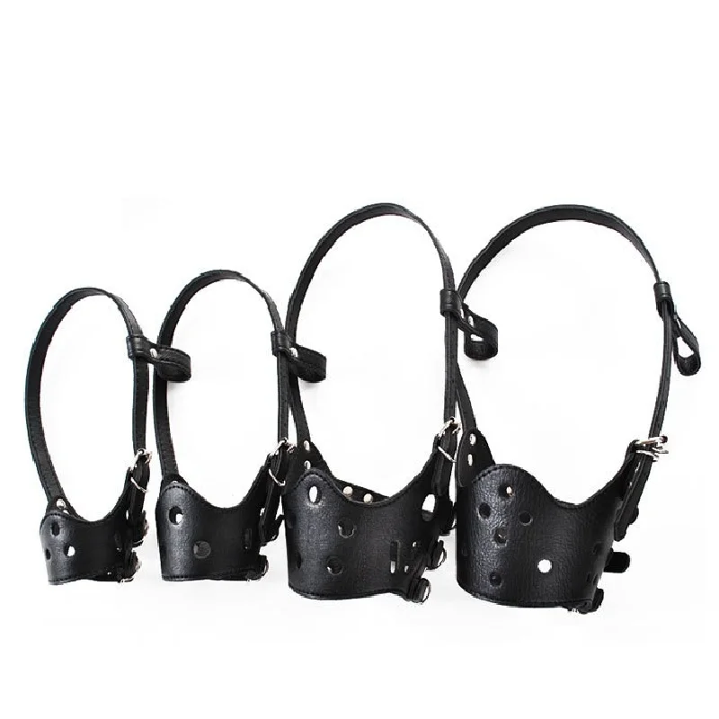 Намордник для собак из ПУ кожи дышащий настраиваемый намордник маленьких и