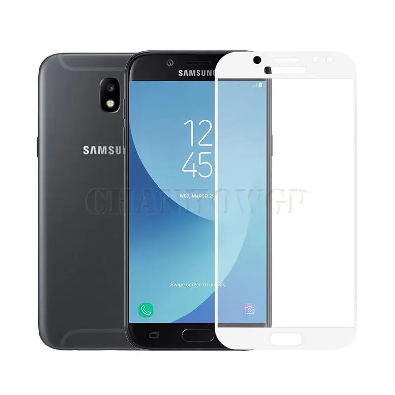White Полное покрытие из закаленного стекла для samsung Galaxy J5 SM-J530F/DS J530 J530S J530K J530Y J530FM J530G защитная пленка Sklo - Цвет: White