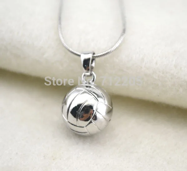 Модное Спортивное ожерелье для волейбола с родиевым покрытием и змеиной