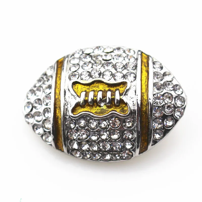 Новое поступление 10 шт./лот Хрустальные Кнопки с футбольной символикой Подвески