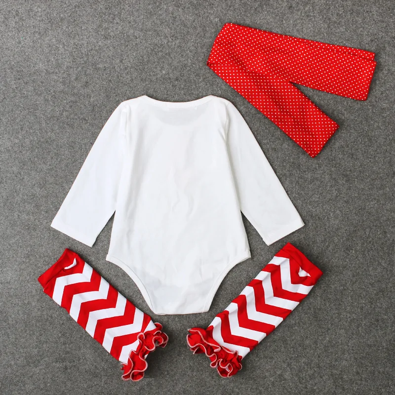 3 шт. Новорожденный Младенец Девочка s рождественские наборы девочка комбинезон +