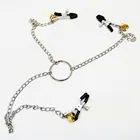 Бутик бондажа регулируемые зажимы для сосков клитовый зажим колокольчик Фетиш Длинная цепочка игра для взрослых папка для груди флирт искусственные