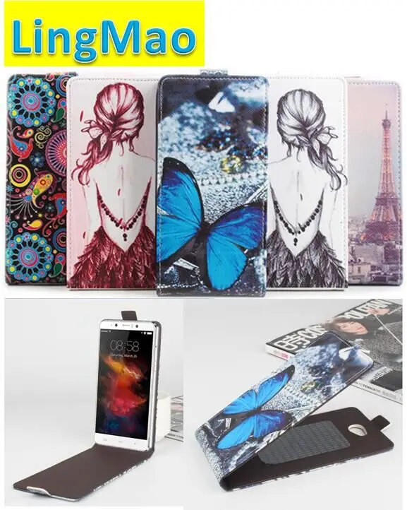 Мода красочным узором pu кожа case для oukitel k6000 pro откидная крышка вертикальные