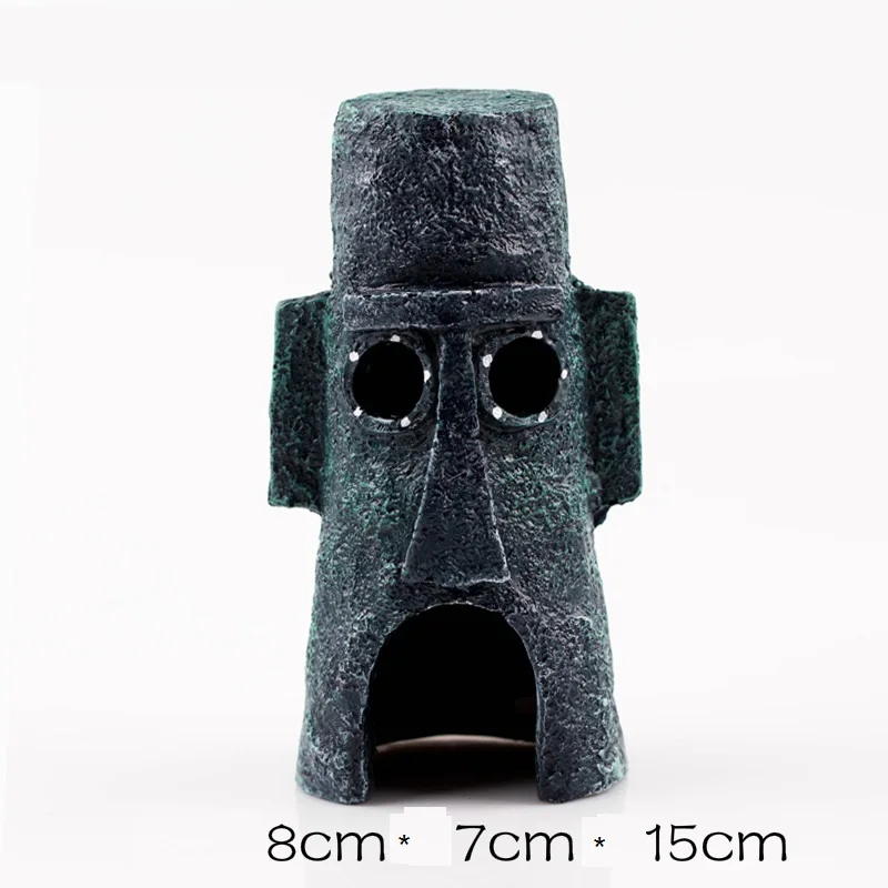 Главная Аквариум губка Боб фигурки украшения дом в форме ананаса Squidward Остров