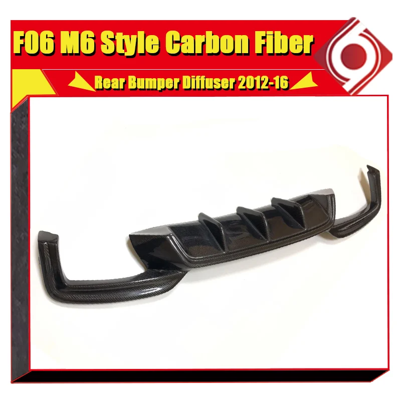 Fits For BMW F06 6 series 4 DR Sport 640i 640d 650i Diffuser Lip M6 Look Rear Bumper Carbon fiber 1:1 Replacement 12-16 | Автомобили и