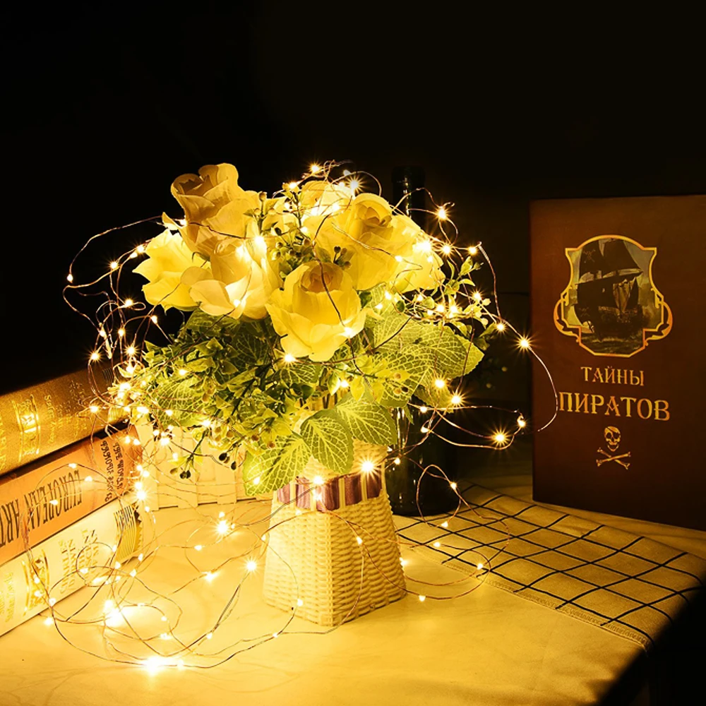 Гирлянды светодиодный гирлянд Медный провод гирлянда в бутылке Lichterkette свадьбы